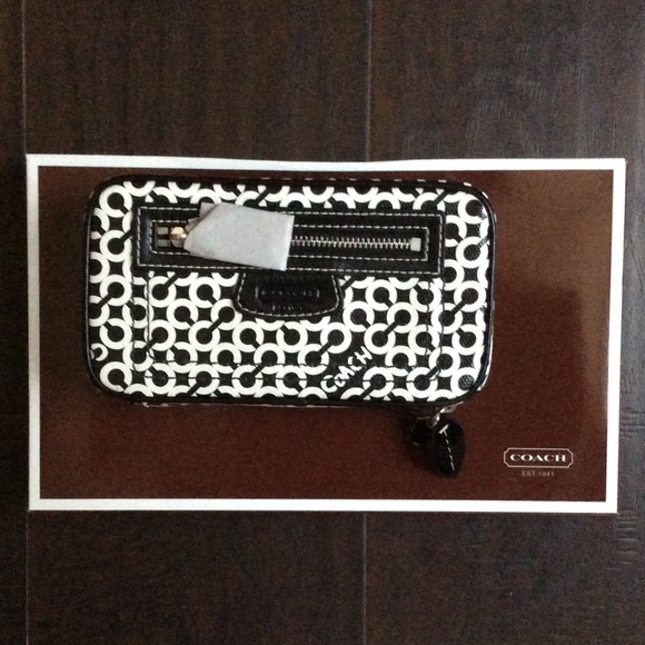 🎉HP!🎉 *NWT* Coach Op Art Jewelry Pouch - Picture 2 of 7